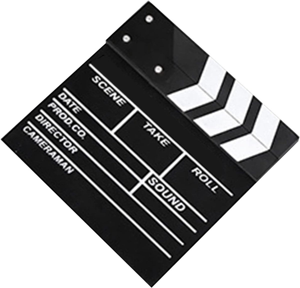 Filmklapbord 20 x 20 cm - Droog uitwisbaar klapbord voor regisseurs, helder zicht voor filmproductie en fotografie