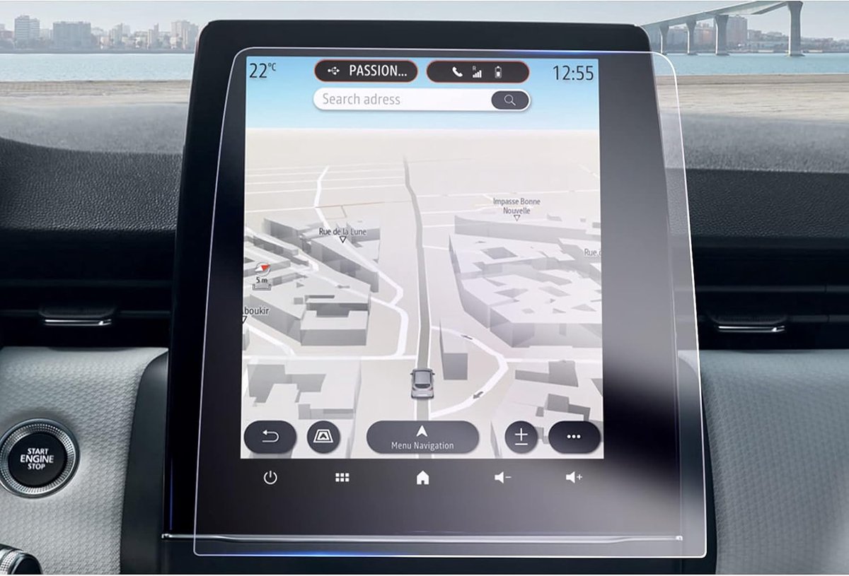 9.3 inch schermbeschermer - nano film - schokbestendig - beschermt navigatie tegen krassen - ShopVlot
