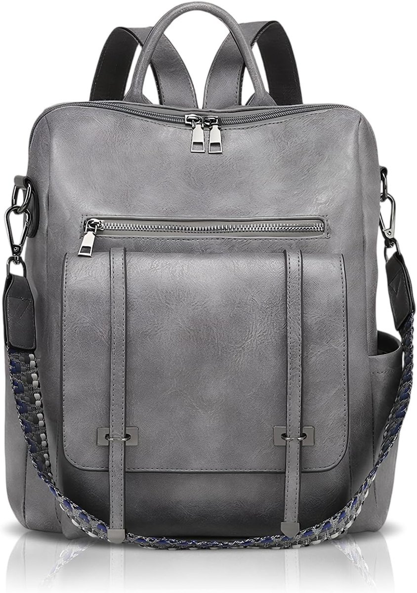 Dames waterdichte lichte PU leren rugzak - schoudertas - praktische handbag - ideaal voor werk en school - ShopVlot