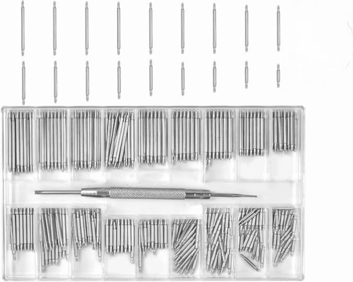 Molla Bar voor Cinturini per Orologi 1.5mm - Staal Inox - 270 Pezzi - Voor Eenvoudige Reparatie - ShopVlot