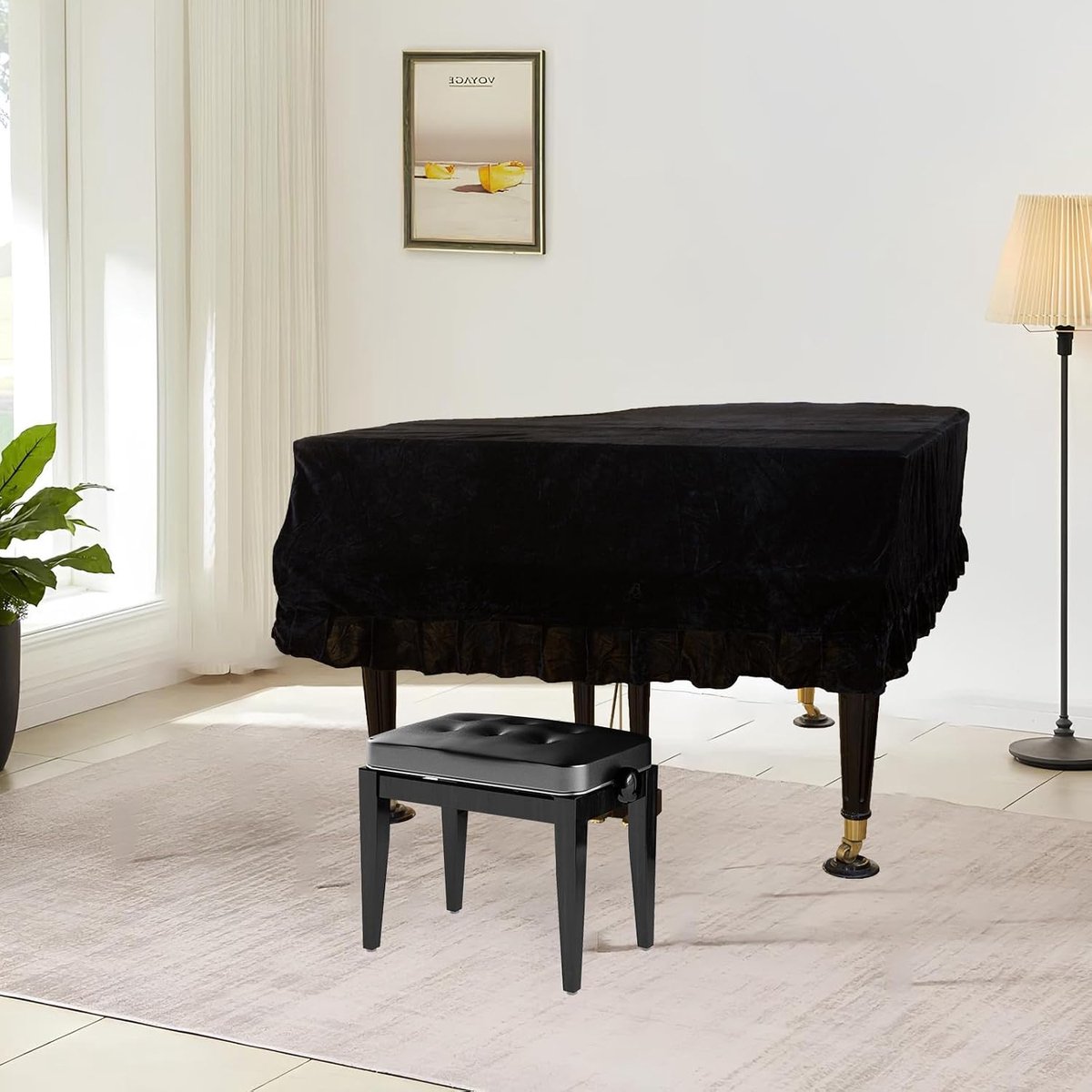 Piano Cover 180 cm - Velvet - Decoratieve bescherming - Voorkomt stof en krassen - ShopVlot