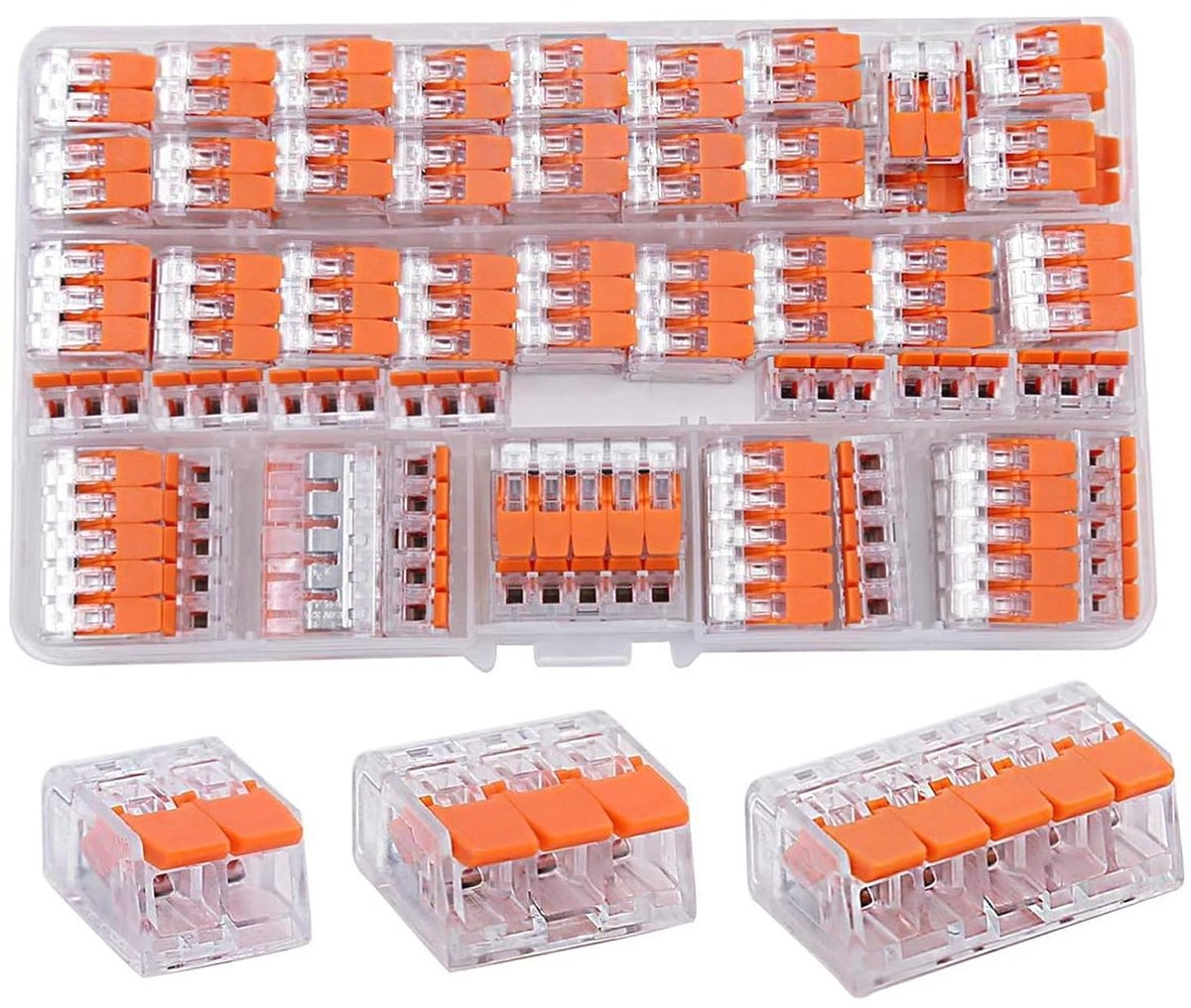 Elektrische terminals 75 stuks - snelle aansluitingen - flexibele klemmen - veilig en multifunctioneel - ShopVlot