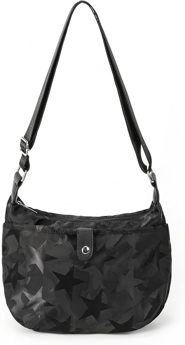 NOTAG Crossbody bag for women, waterproof nylon crescent bag lightweight multi-pocket handbag shoulder bag - ShopVlot