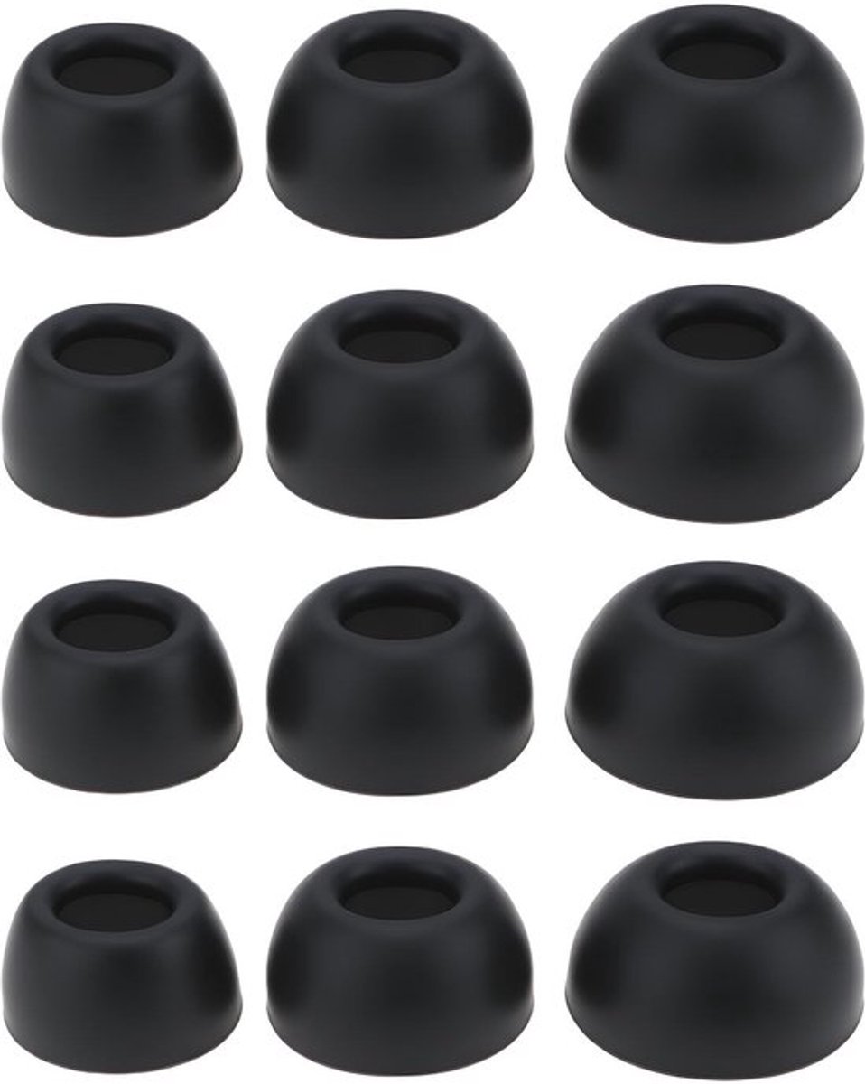 siliconen oordopjes - compatibel met Liberty 4 NC - zwart - maat L M S - perfect voor comfort en pasvorm - 6 paar oordopjes
