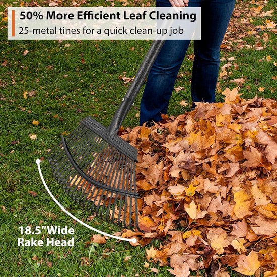 FLY HAWK 25 Teeth Garden Rake 5FT - ShopVlot — afbeelding 5
