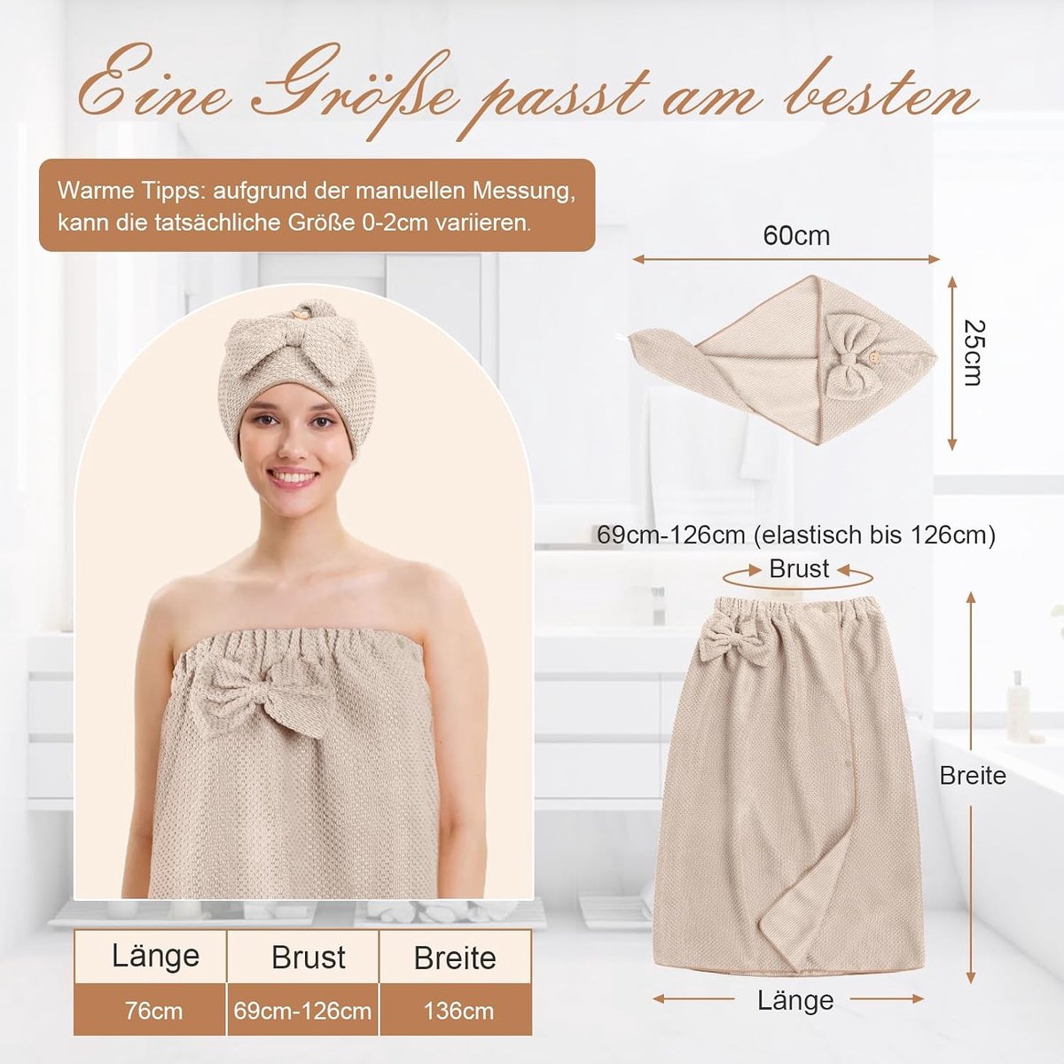 2 Pieces Rome Sauna Blanket for Women with Shower Cap - Premium Variegated Sauna Blanket with Non-Slip Fit - ShopVlot