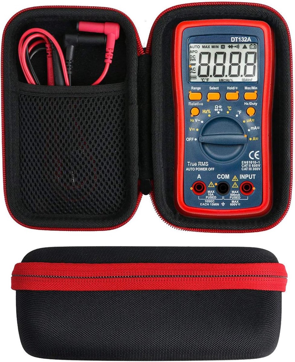 Hard Case Travel Case voor Digital Multimeter - Hoogwaardige zachte hoes - Extra mesh vak voor accessoires - ShopVlot