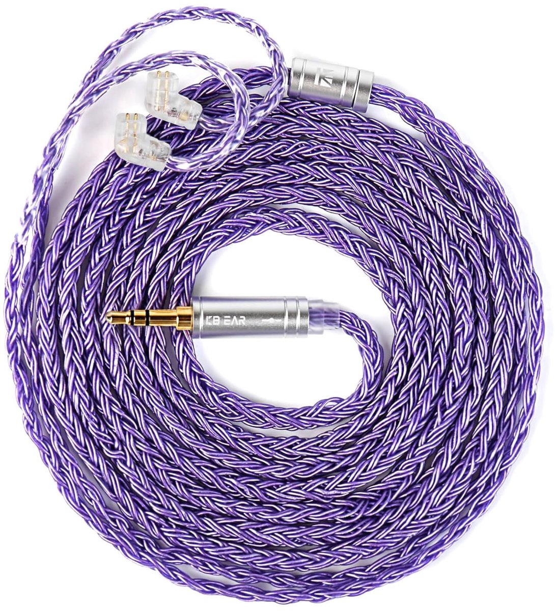In-Ear Monitor Kabel 2m - 16 Draad 5NOCC Zilver Geplateerd - QDC Pins 3.5mm - Ideaal voor Audiophiles - ShopVlot