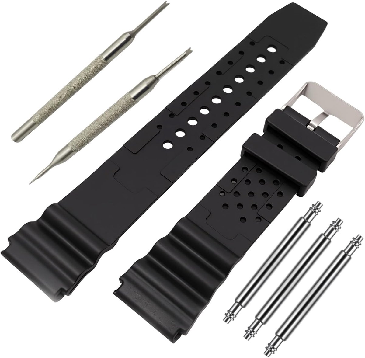 Diving watch band 22mm - soft siliconen band - waterdicht - perfect voor sportieve activiteiten - ShopVlot