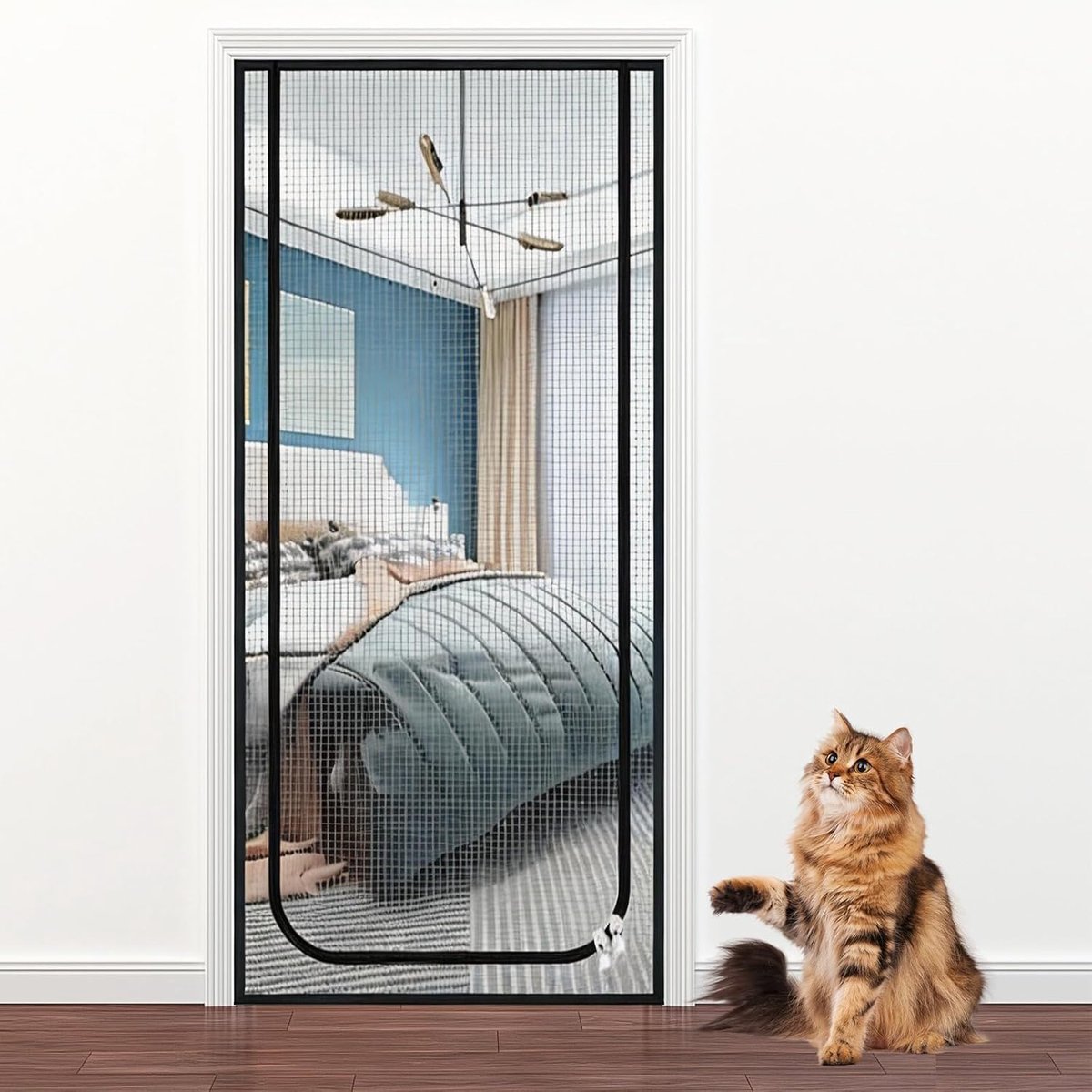 Katenscherm - 90x210 cm - Versterkt Gaas - Insectenwerend - Ideaal voor Balkon en Kamer - ShopVlot