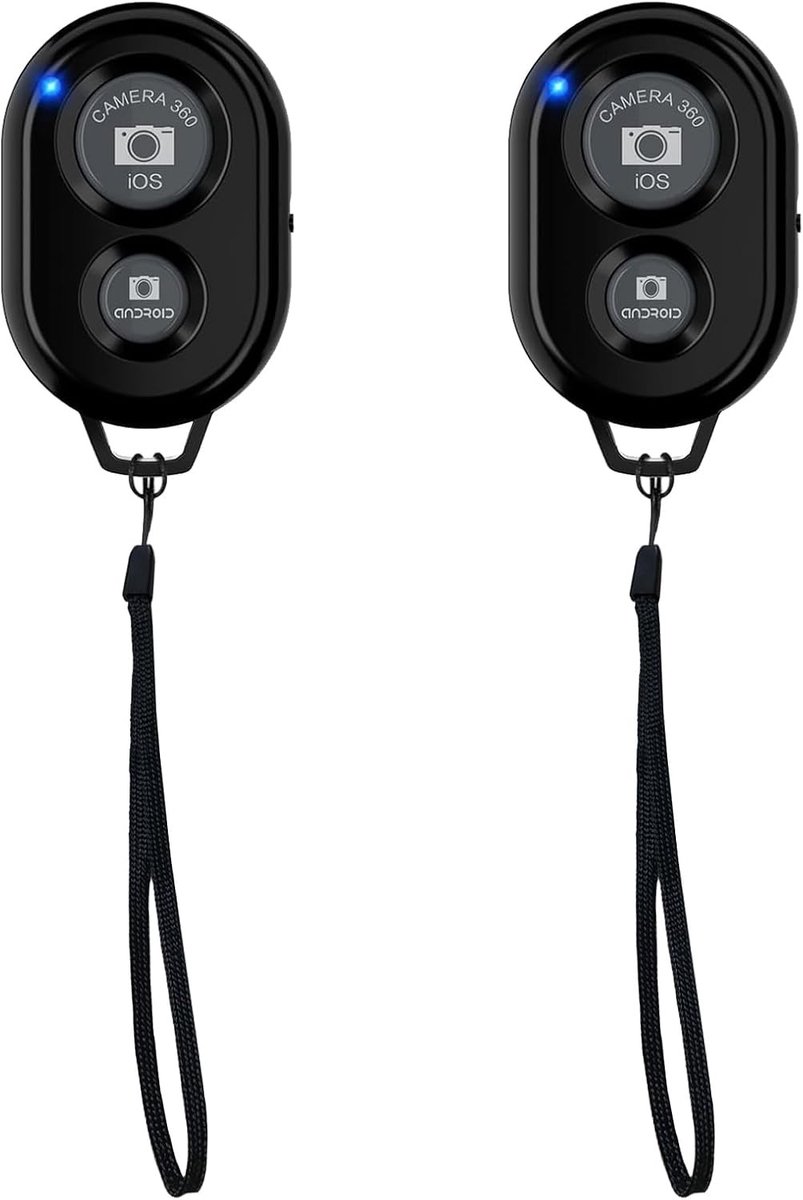 Bluetooth afstandsbediening voor smartphones, ideaal voor selfies en groepsfoto's, draadloze trigger voor iOS en Android, compact en gebruiksvriendelijk