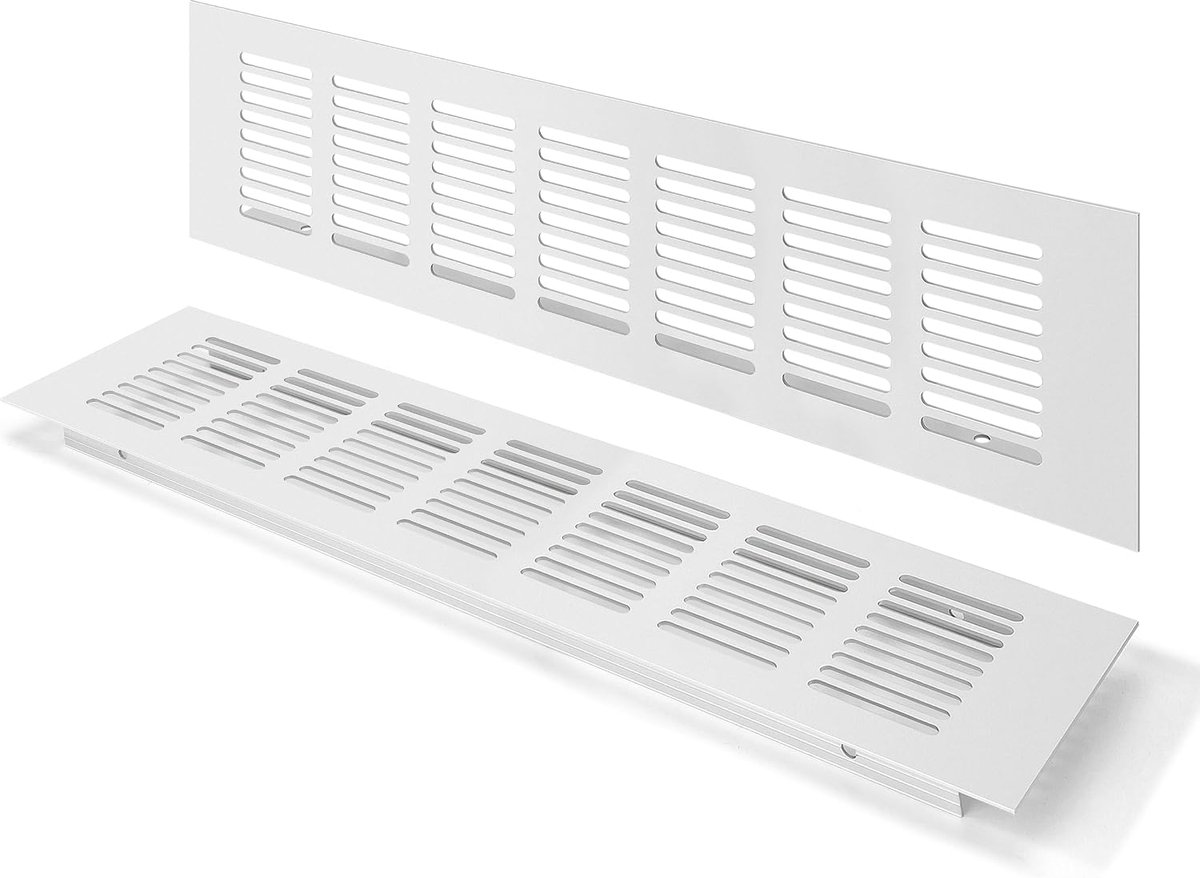 Ventilatierooster 80 x 300 mm - Aluminium - Corrosiebestendig - Ideaal voor meubels - ShopVlot