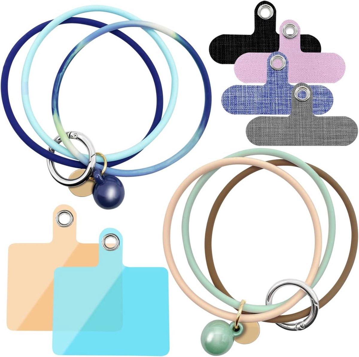 Telefoonbandje 3 in 1 - Silicone met Sleutelhanger - Gradient Fashion - Handige Vergrendeling voor je Telefoon - ShopVlot