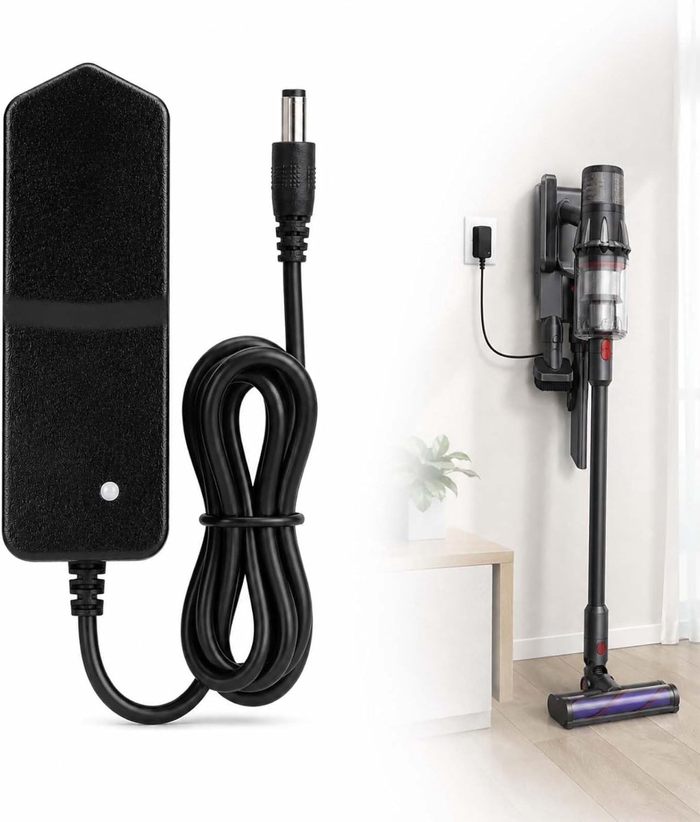 Oplader voor stofzuiger 26 V, 500 mA - compatibel met Hoover H-Free 100/200/500/700/800 - 1,8 m oplaadkabel - ShopVlot