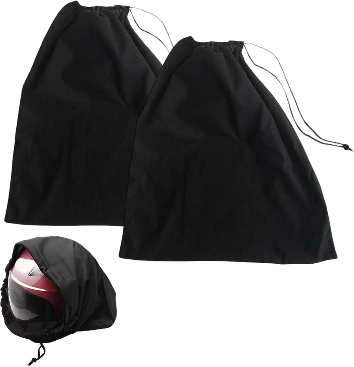 Motorhelm tas 47 x 43 cm - universeel - met trekkoord - ideaal voor ski- en basketbalhelmen - ShopVlot