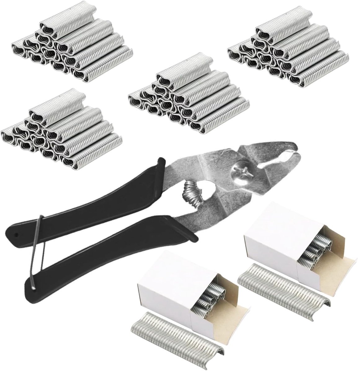 Hog ring tang - 1200 clips voor worstjes - sterk en duurzaam - efficiënt gebruik - ShopVlot