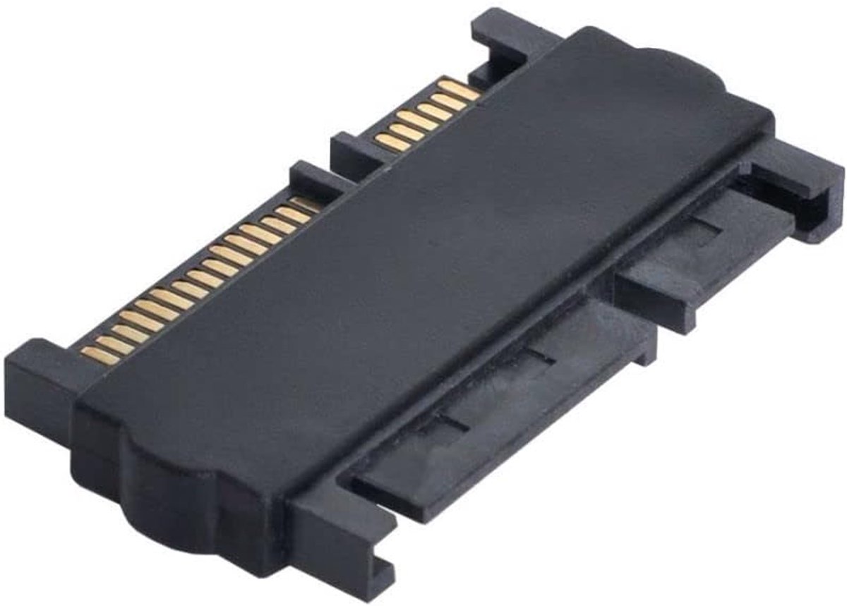 SATA 22Pin 7+15 verlengkabel - 3.5" 2.5" adapter - zwart - ideaal voor dataverbindingen - ShopVlot