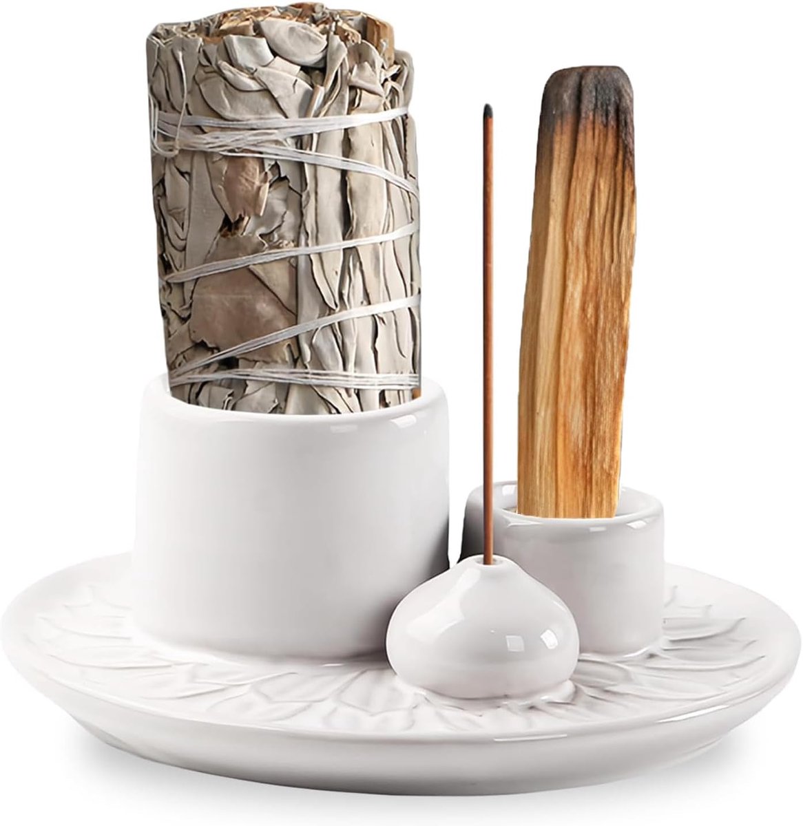 Incense Stick Holder, 4-in-1 Smoke Burner, Ceramic Incense Stick Holder, Rod Holder, Incense Stick Holder, 4-in-1 - ShopVlot