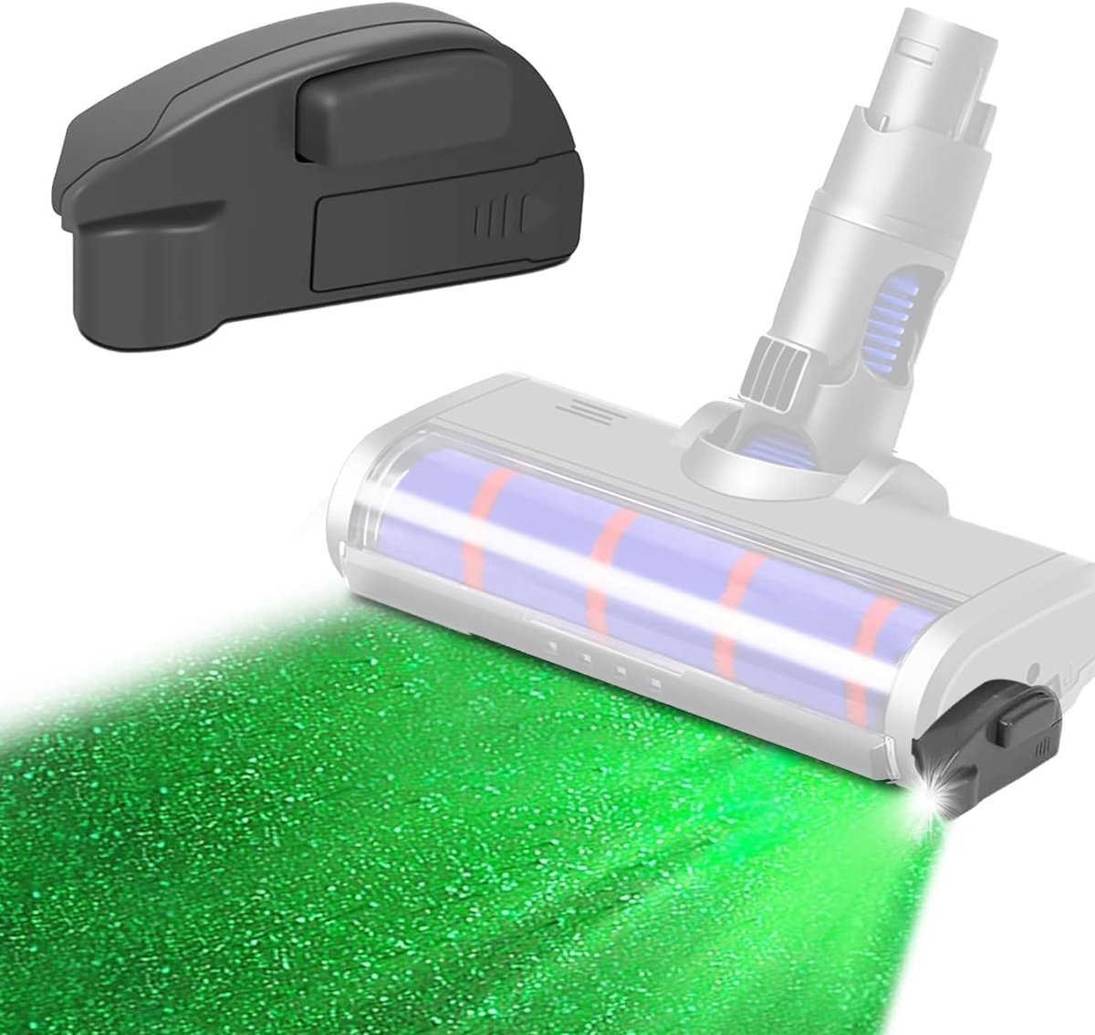 Stofindicator LED-lamp voor stofzuiger - groene LED verlichting - onthult verborgen stof en dierenharen - ShopVlot