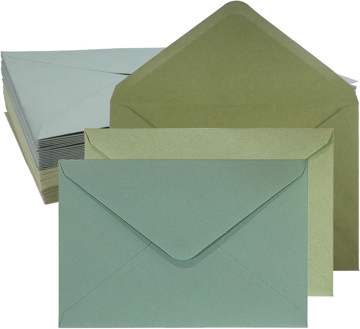 60Envelopes Mint Green in a Set 13.5 x 19.5 cm, Eucalyptus Green, Small Envelopes, Mini Envelopes for Letters - ShopVlot