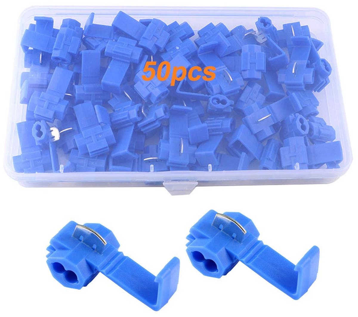 50Pcs Quick Splice Wire Connectors, Quick Splice Terminal, Electric Wire Splitter Connector, Quick Connector Branch - ShopVlot