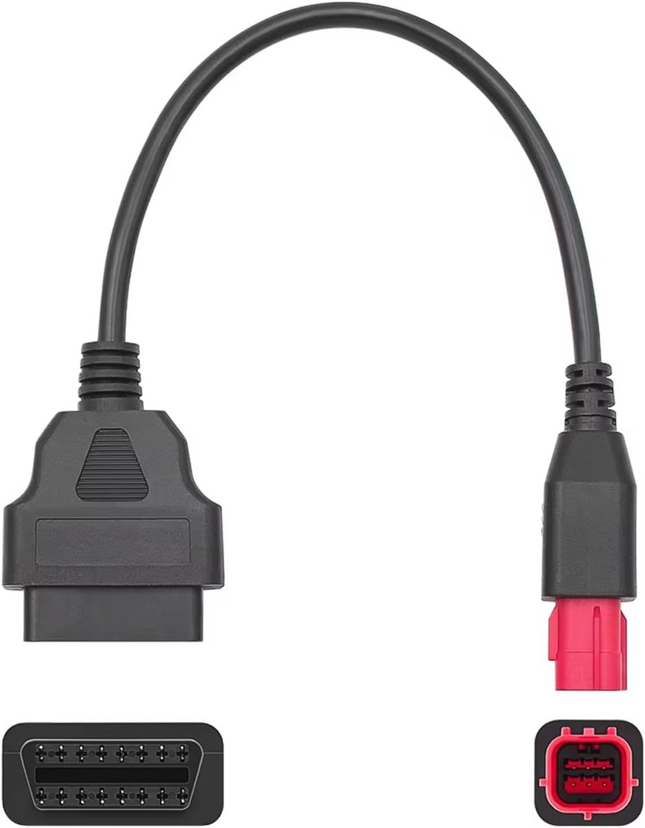 OBD-II Diagnostic Tools, OBD2 Diagnostic Cable, 6-Pin OBD2 Diagnostic Cable, 6 Pin to 16 Pin Motorcycle OBD Cable, OBD - ShopVlot
