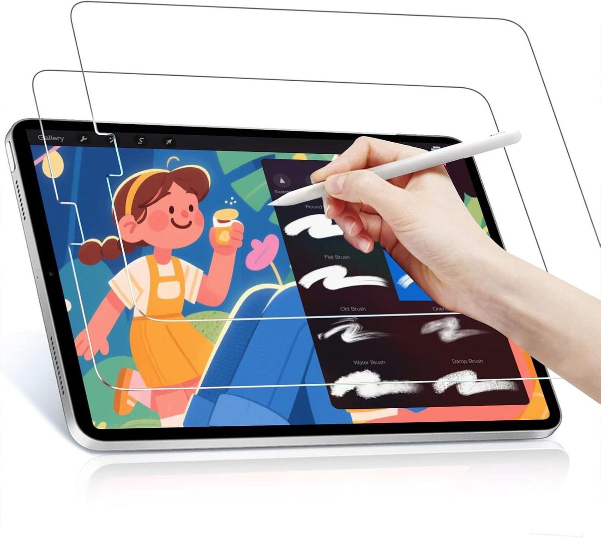 2 Stuks Beschermfolie voor iPad Mini 4/5 7.9 inch, Teken als op Papier, Antireflectie en Eenvoudige Installatie Kit