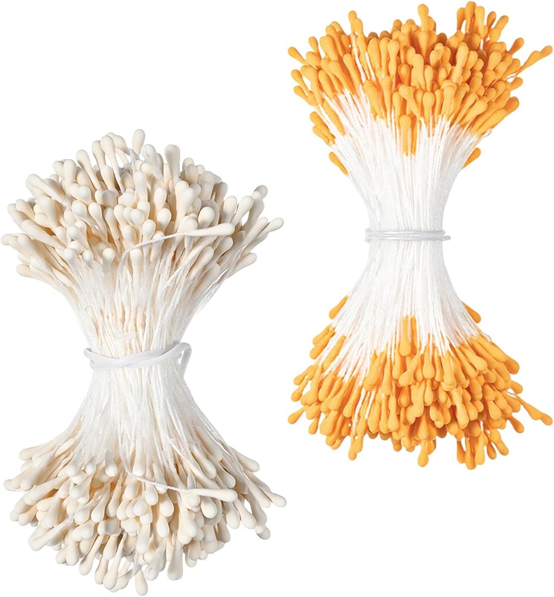 Bloemblaadjes 700 stuks - Zijde materiaal - Melkwit en zandoranje - Perfect voor zelfgemaakte boeketten - ShopVlot