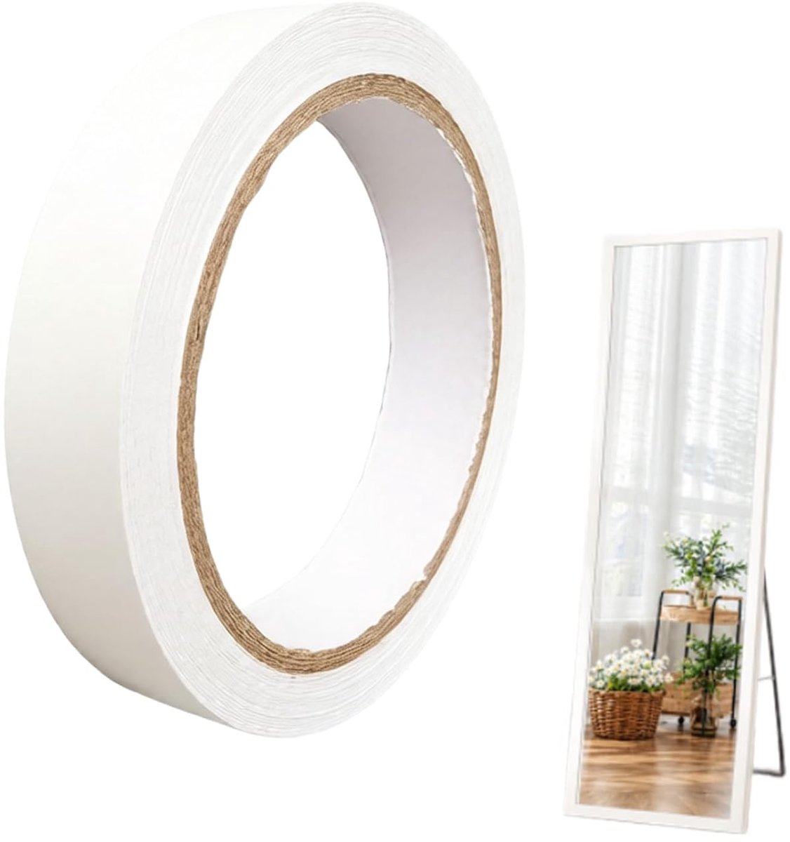 Melamine plakband 18 mm x 10 m - glanzend wit - robuust en duurzaam - eenvoudig aan te brengen - ShopVlot
