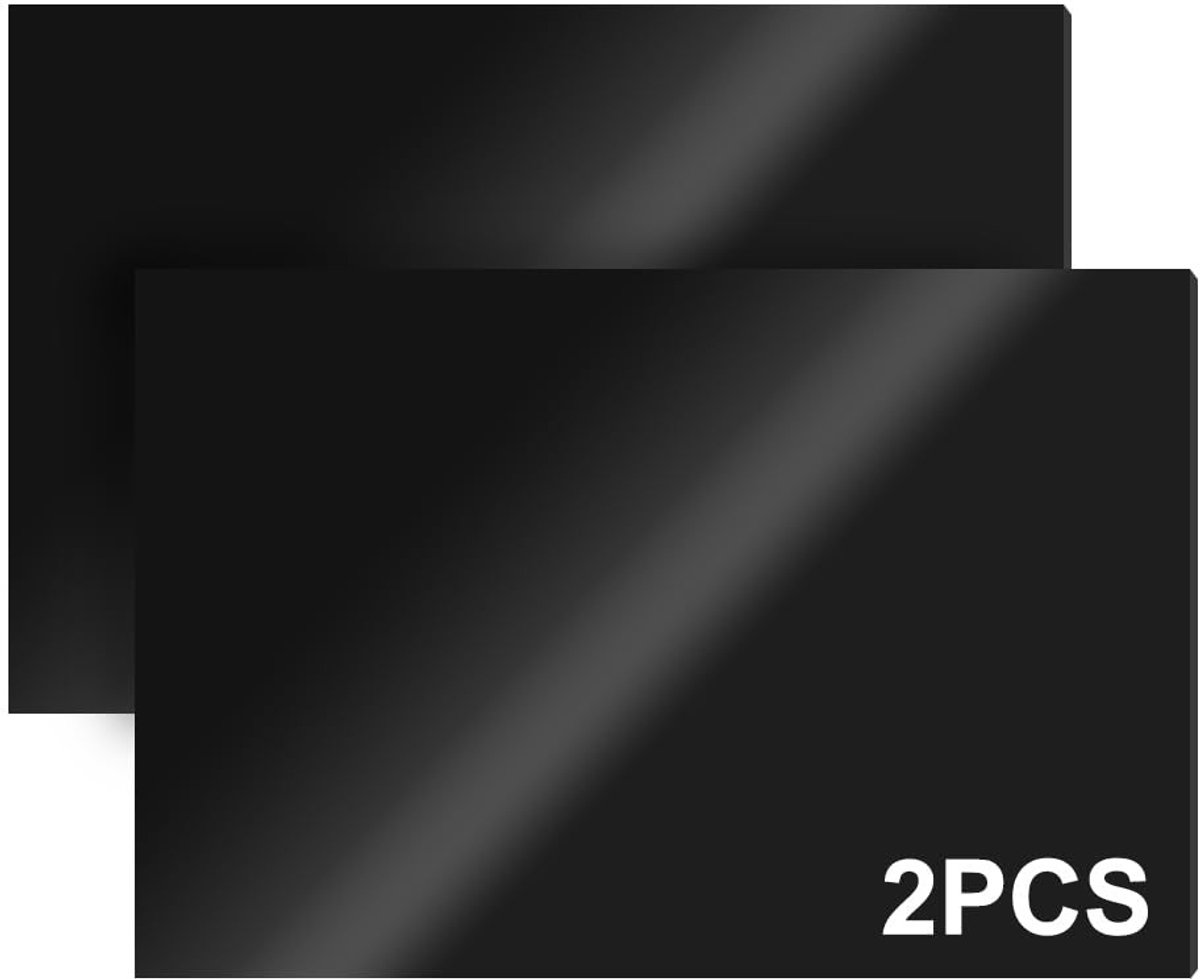 Set van 2 Plastic Platen 3 mm 30 x 20 cm Zwart voor Modelbouw, DIY Projecten en Huishoudelijke Decoratie
