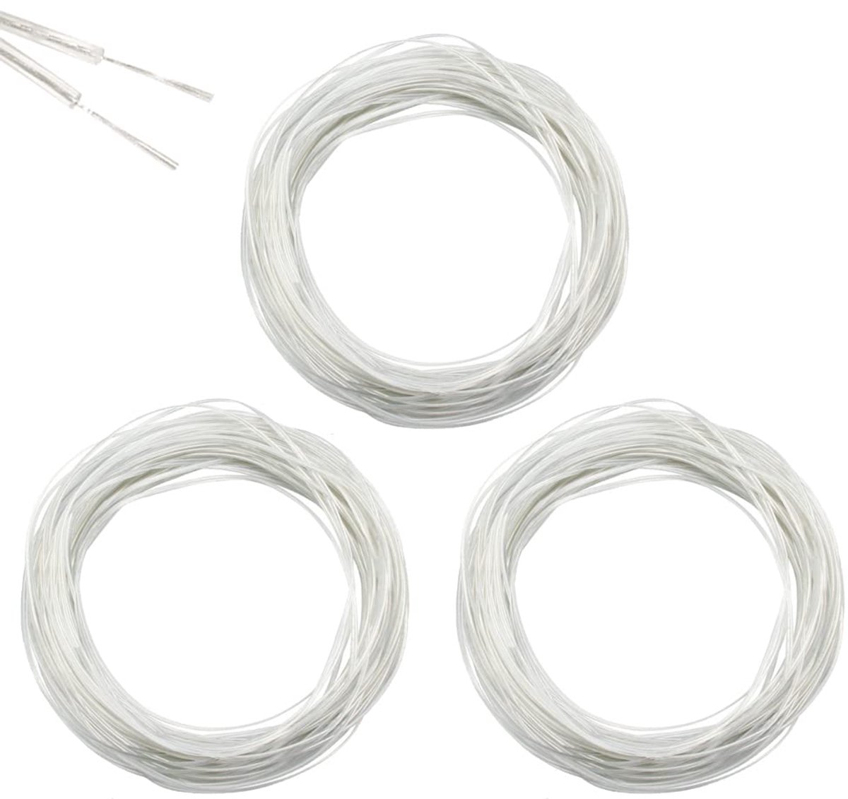 Electriciteitskabel 30m 2-aderig - transparant PVC - max 12V - ideaal voor LED verlichting - ShopVlot