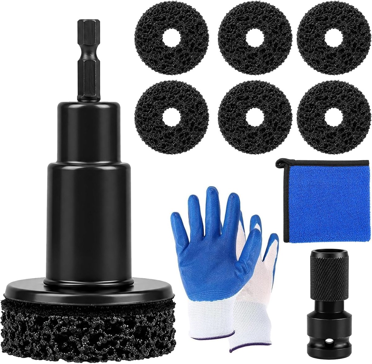 Velgen reparatieset - 5 afstandsstukken chroom-molybdeen staal - velgenreiniger set - snelle roestverwijdering - ShopVlot