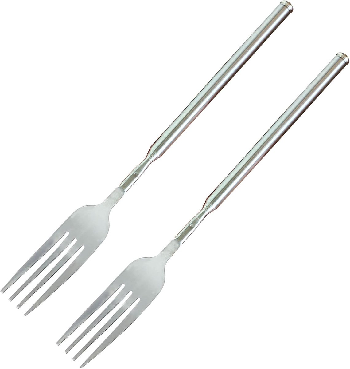Telescopische vork 22.1-64.5cm - Roestvrij staal - Uittrekbare handgreep - Ideaal voor BBQ - ShopVlot
