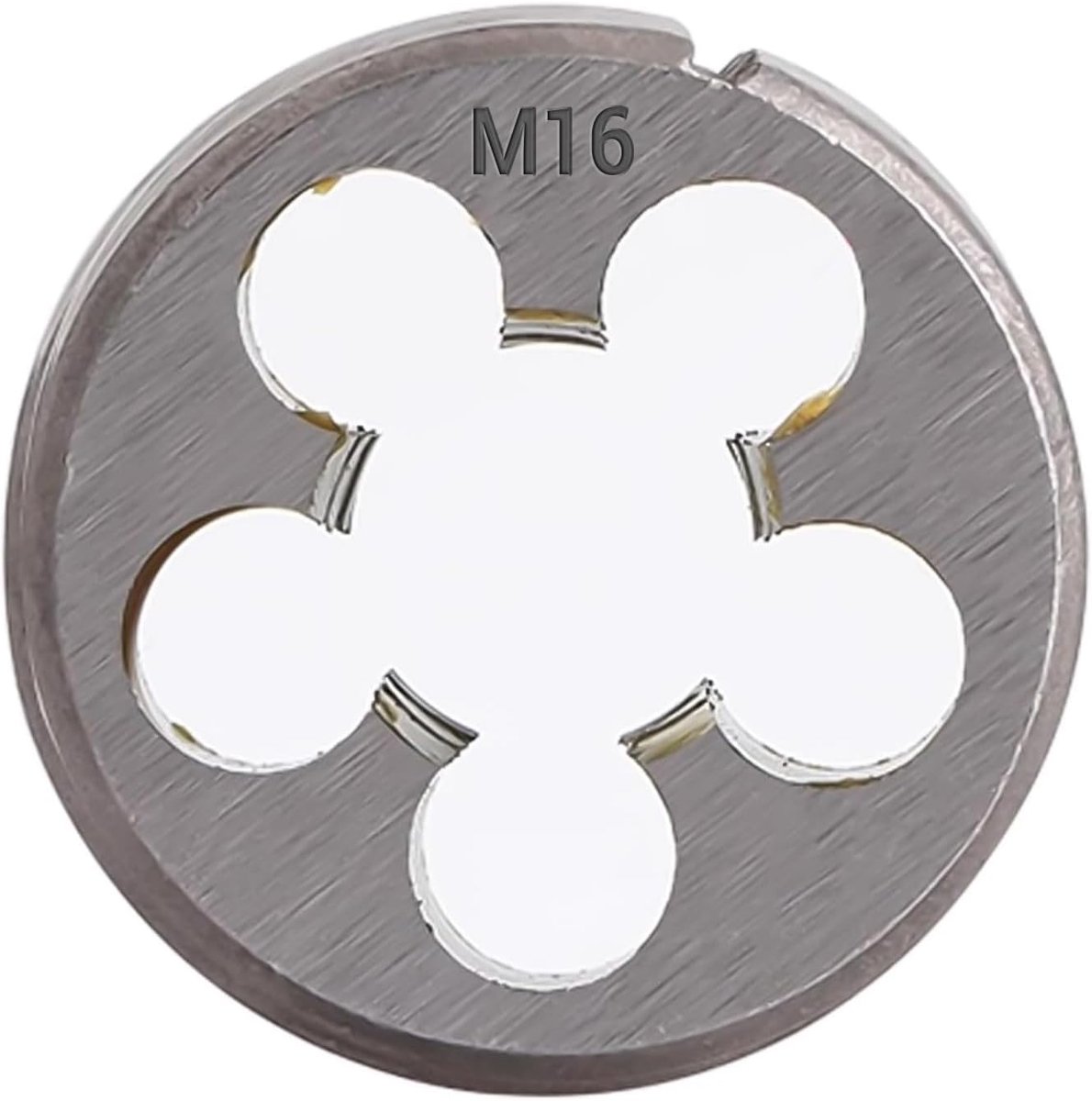 Rond snijplaat M16x2.0mm - staal, rechtsdraaiend - 5 gaten - ideaal voor draadbewerking - ShopVlot