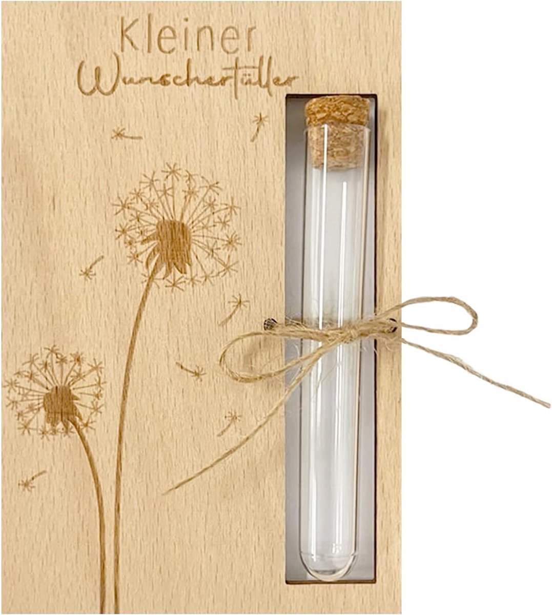 Houten decoratie paardenbloempatroon 14x9 cm - Beukenhout - Creatieve versiering - Leuk zegeningsgeschenk - ShopVlot