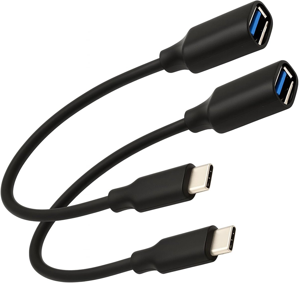 Adapter USB naar Type C 3.0 - 2x Nylon Geweven - OTG Kabel - Snelle gegevensoverdracht - ShopVlot