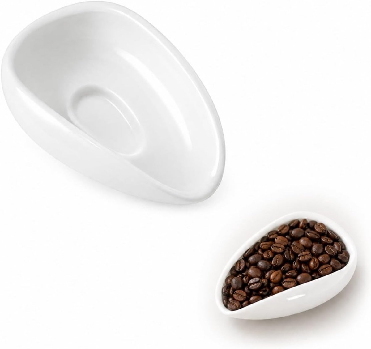 Keramische Doseerbeker met Plateau voor Koffie en Thee, Perfect voor Theesalons, Hotels en Eetkamers, Wit en Stijlvol Design