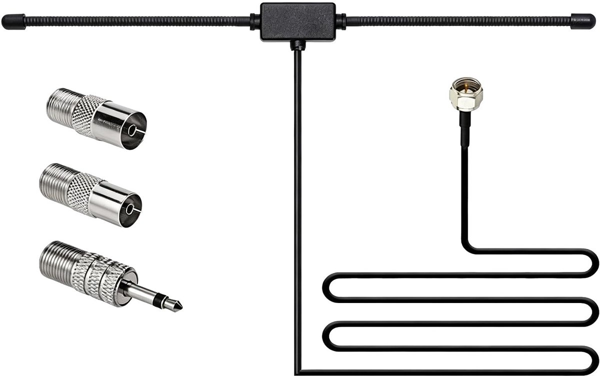 Solidchoice - FM-Dipoolantenne met 3m Verlengkabel