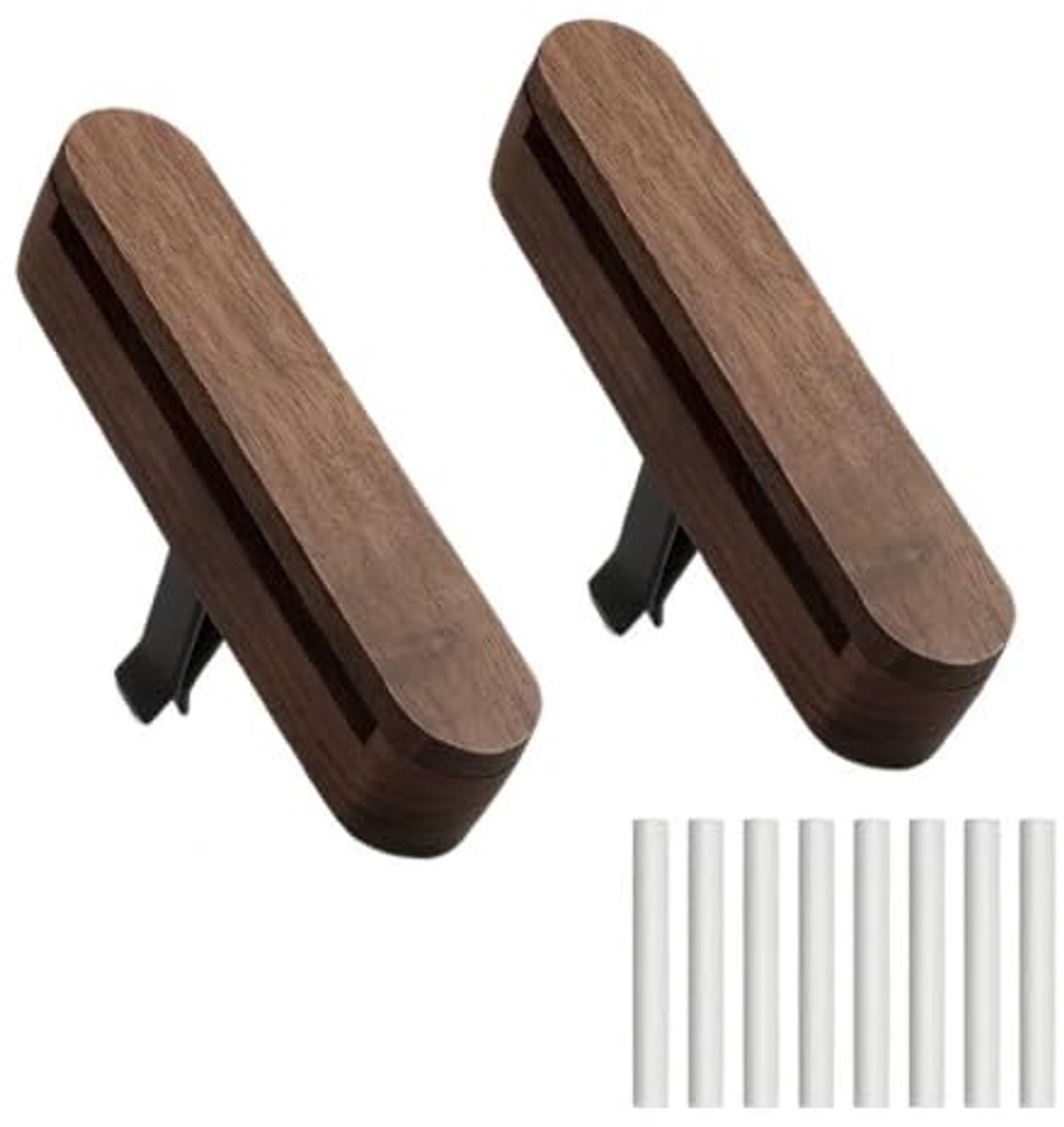 Solidchoice - 2 Stuks Houten Auto Diffuser voor Etherische Oliën