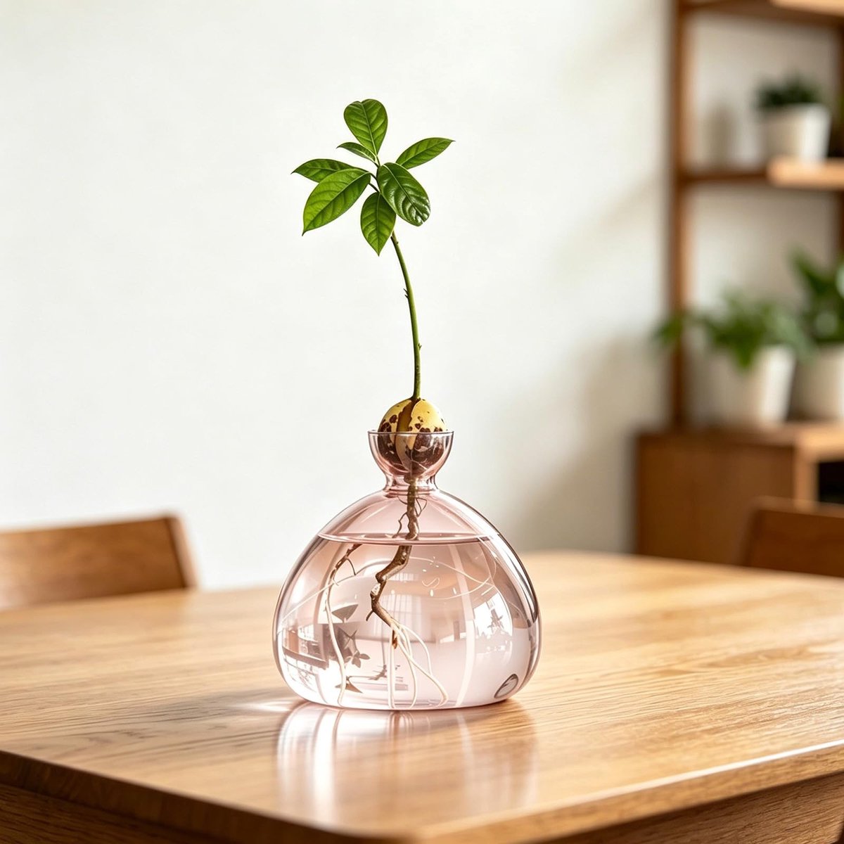 Solidchoice - Hydrocultuur Glazen Vazen voor Avocado's en Kastanjes