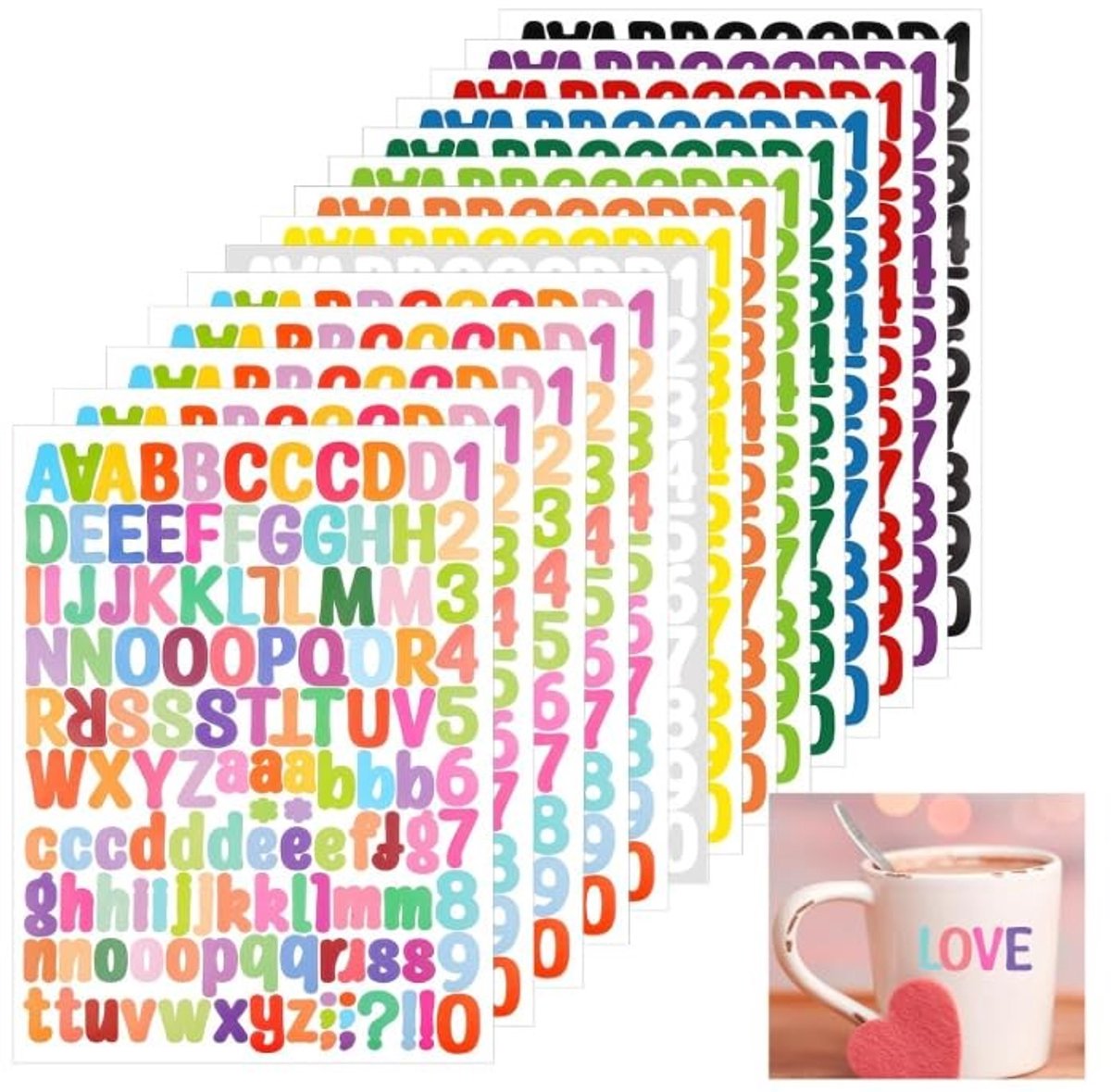 Solidchoice - Gouden Letterstickers voor Creatieve Projecten