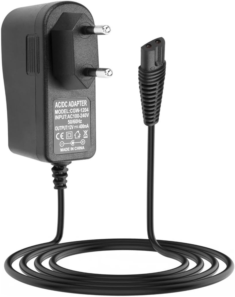Oplader voor scheerapparaat 12V - Vervangende kabel - Dubbele IC-bescherming - Veilig opladen - ShopVlot