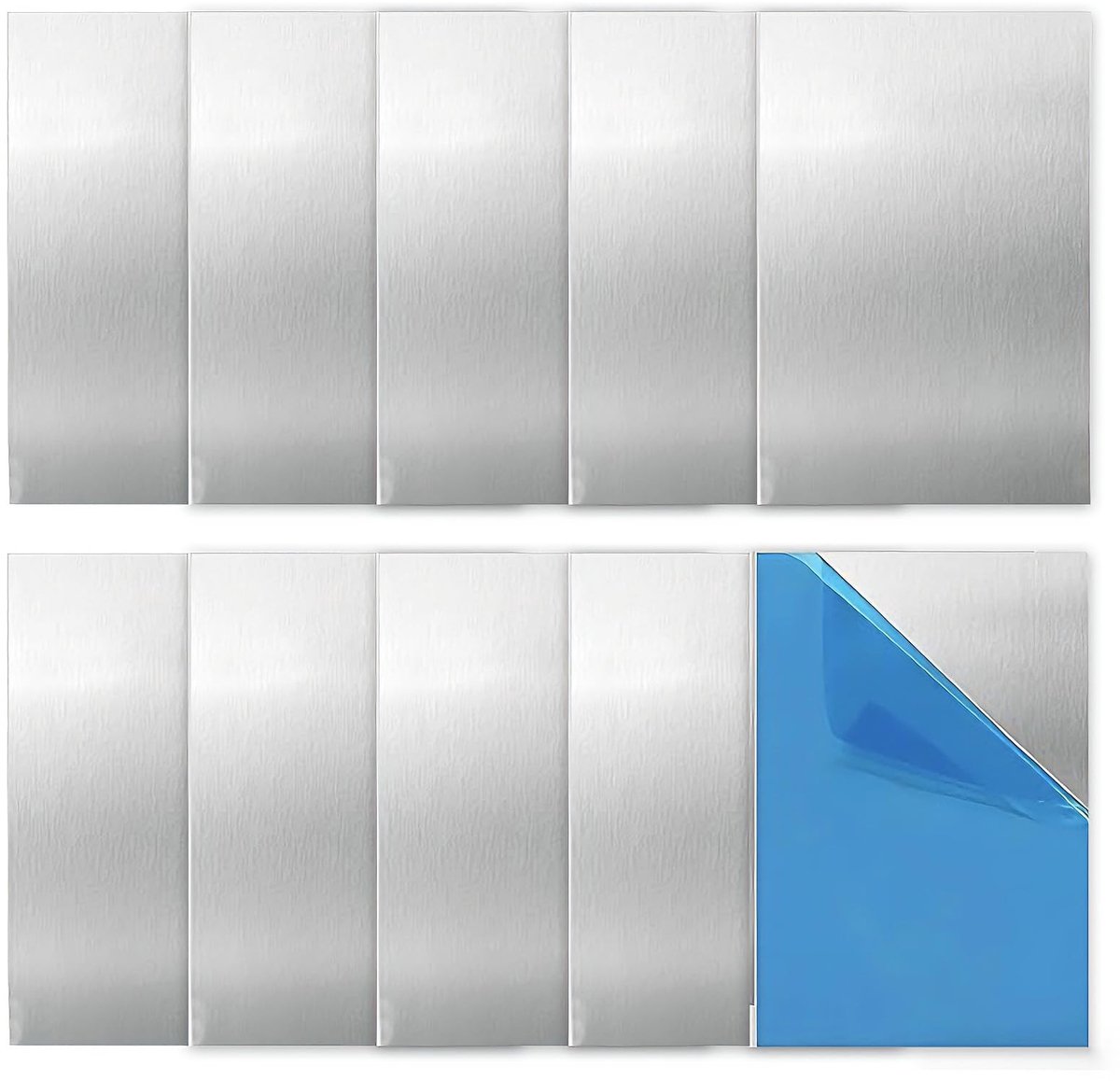 Solidchoice - Set van 10 Aluminium Platen 30 x 20 cm met Beschermfolie