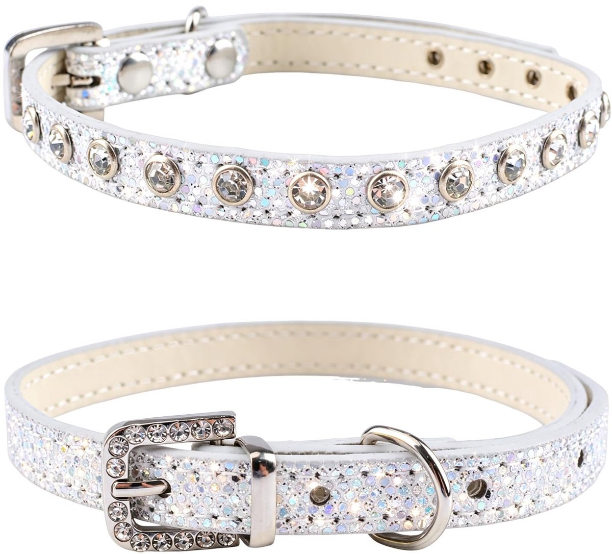 Solidchoice - Set van 2 Strass Halsbanden voor Huisdieren