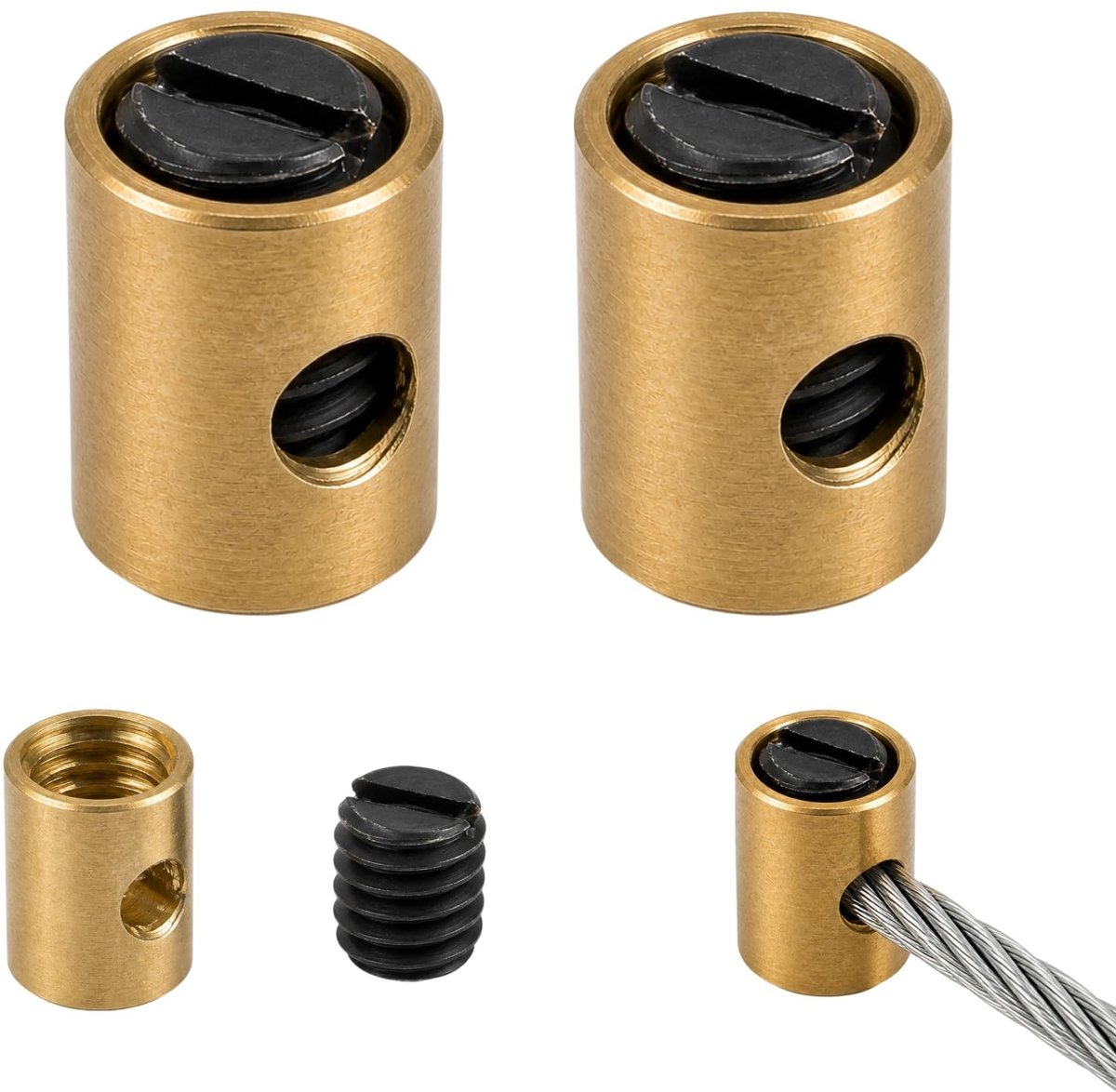 Solidchoice - Universele Gaskabelklemmen, Ø 5 x 6 mm, 8 Stuks