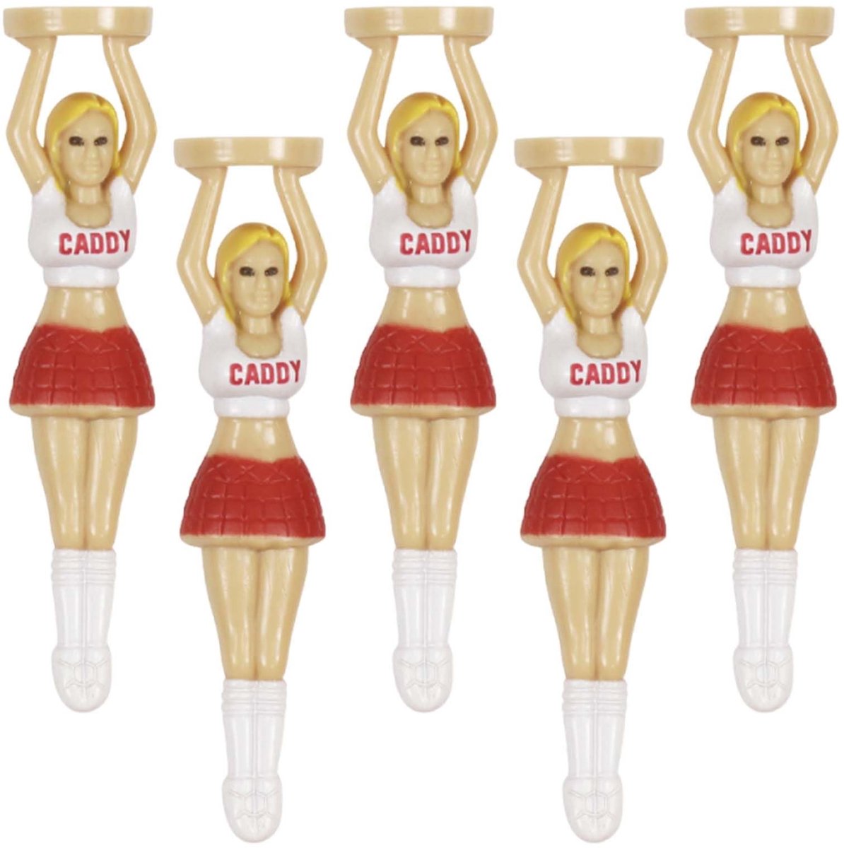 Solidchoice - Set van 5 Kleurige Golf Tees voor Dames