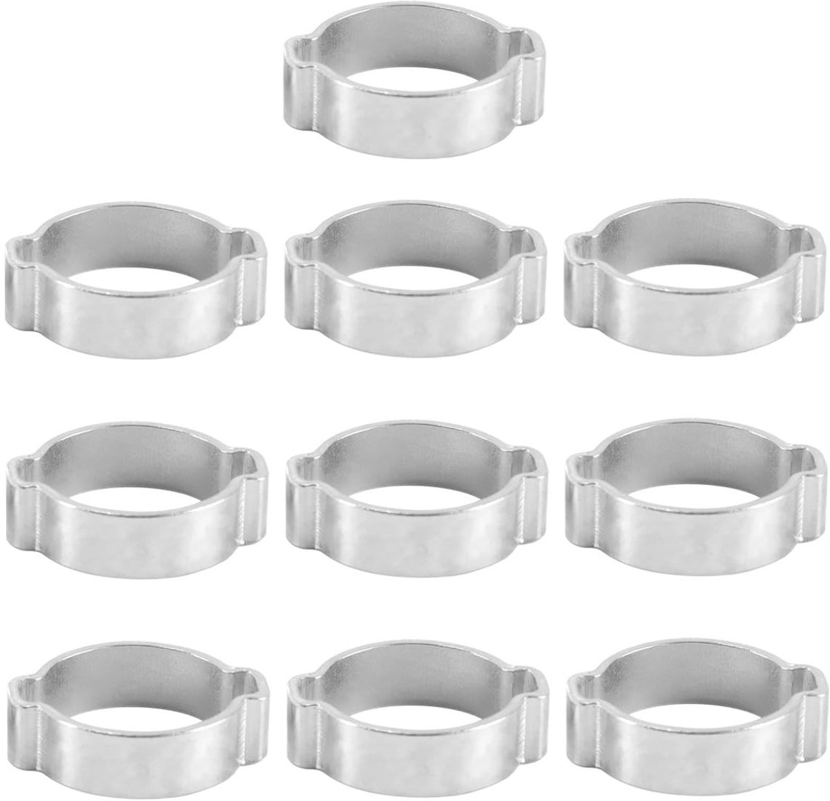 Solidchoice - Set van 10 Dubbele Slangklemmen voor Hoses en Kabels