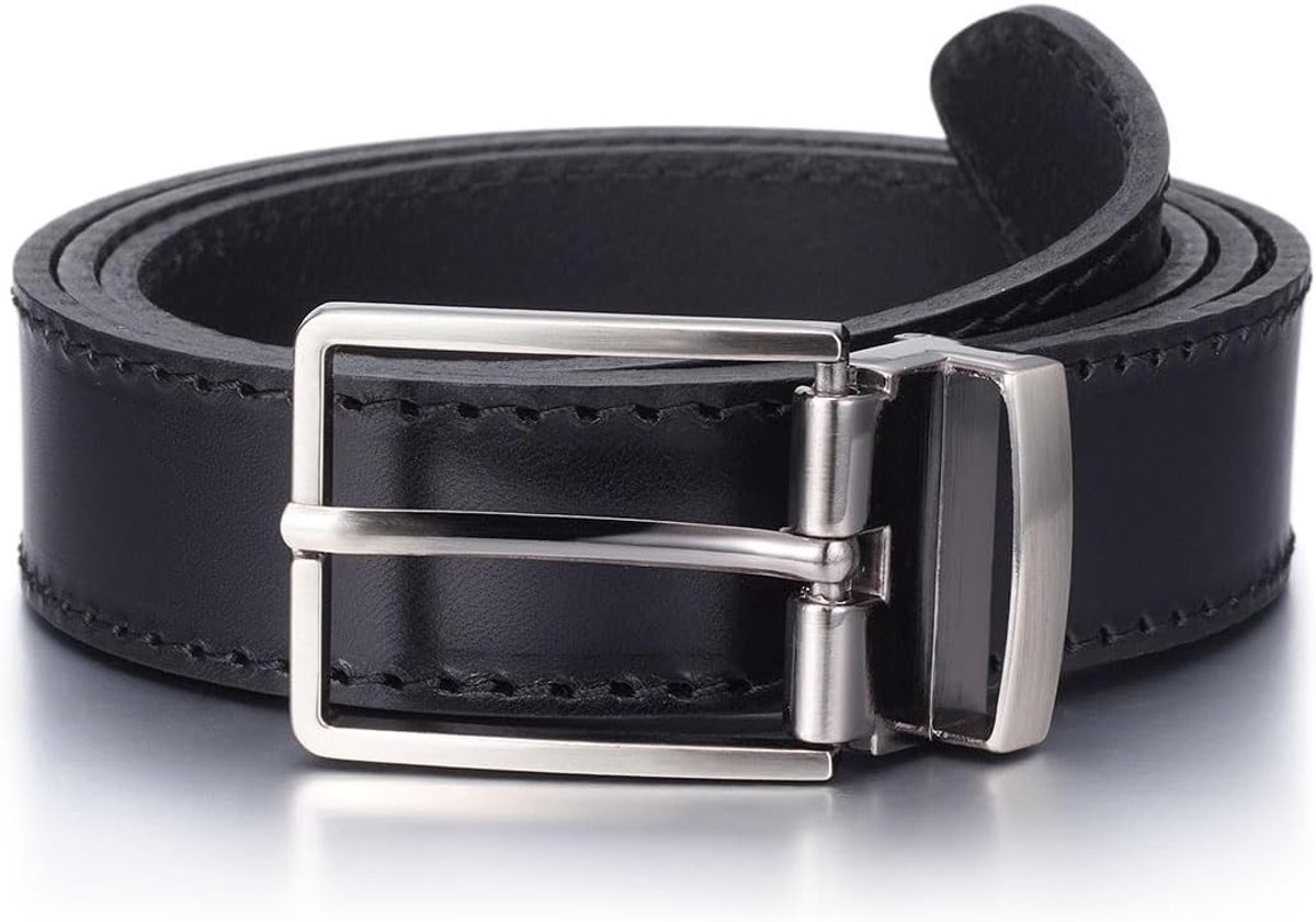 Leren riem 3 cm breed - koeienhuid - verstelbaar - stijlvol en duurzaam - ShopVlot
