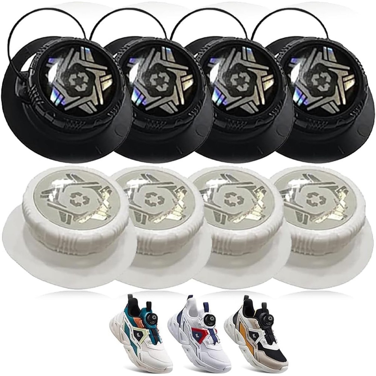 Solidchoice - 8 Stuks Rotating Schoen Gespen voor Automatische Veters