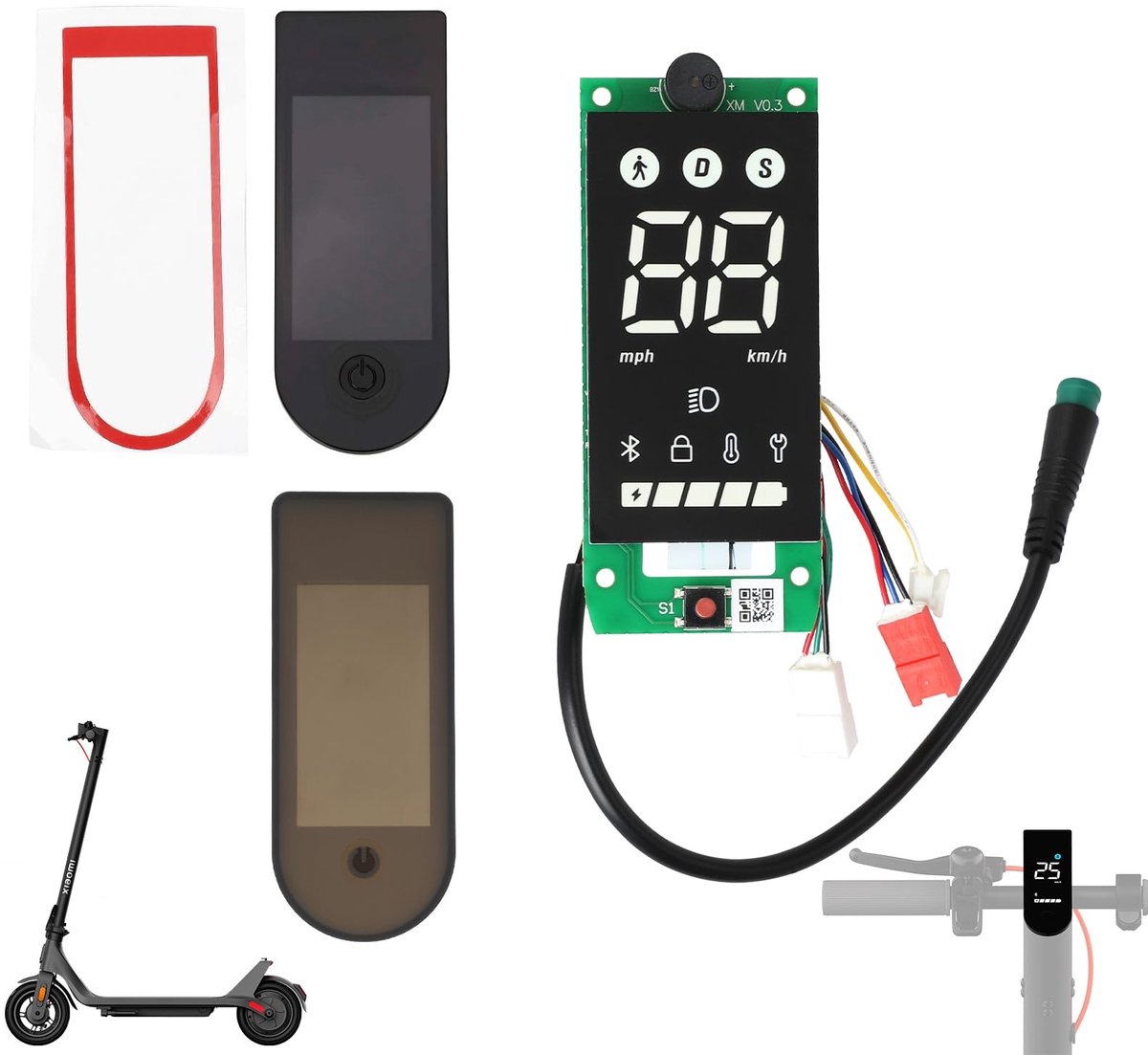 Solidchoice - Dashboard voor Elektrische Scooter 4 Lite